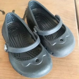 Kids black crocs